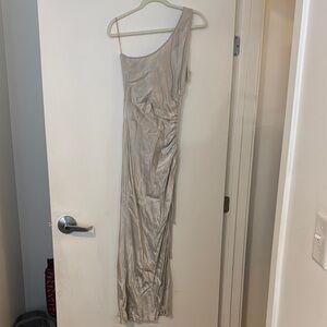 Revolve  One-Shoulder Cream Dress